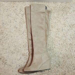 Chinese Laundry Knee High Wedge Boots Size 6.5